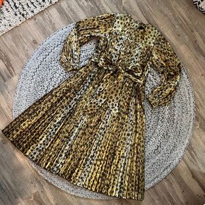 Marc Jacobs Runway metallic silk leopard print dress